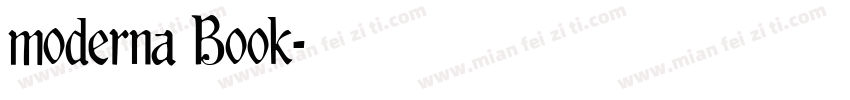 moderna Book字体转换